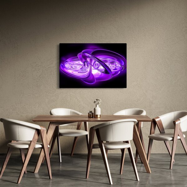 Tabloul fractalilor în violet (90x60 cm)