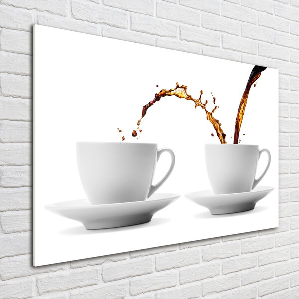 Tablou Printat Pe Sticlă Turnând cafea