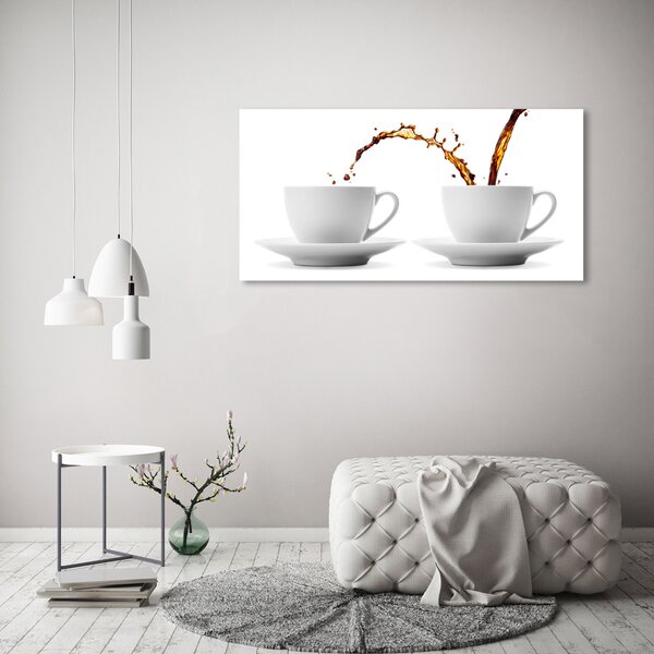 Tablou Printat Pe Sticlă Turnând cafea