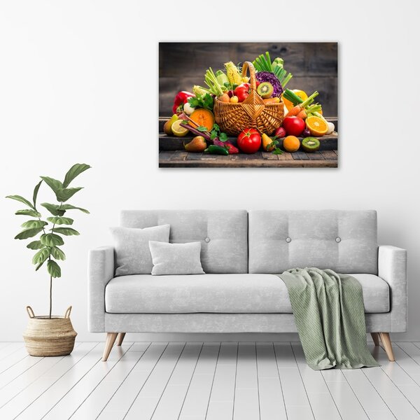 Imprimare tablou canvas Un coș de legume fructe