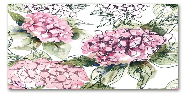 Tablou Printat Pe Sticlă Hortensie