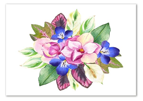 Tablou Printat Pe Sticlă buchet de flori