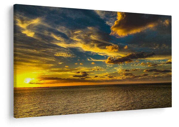 Tablou cu apus de soare la mare (90x60 cm)