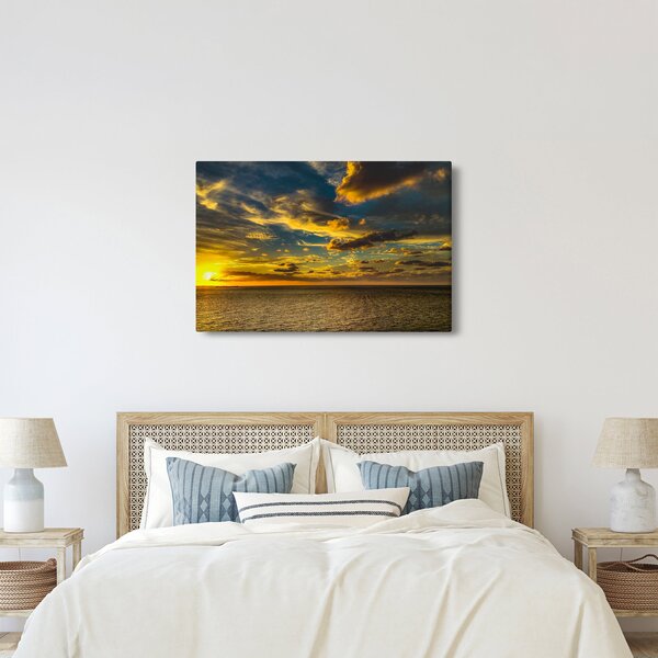 Tablou cu apus de soare la mare (90x60 cm)
