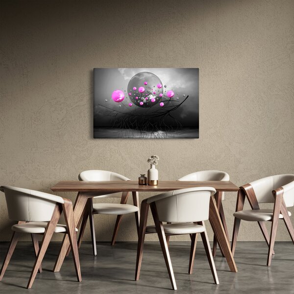 Tabloul cu bile roz (90x60 cm)