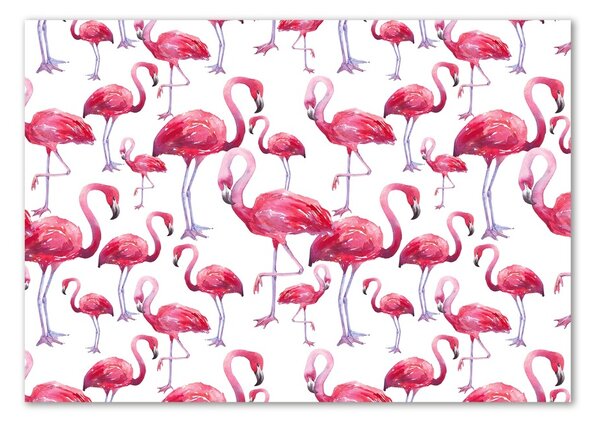 Tablou din Sticlă Flamingos