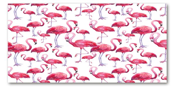 Tablou din Sticlă Flamingos