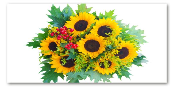 Tablou Printat Pe Sticlă buchet de floarea-soarelui