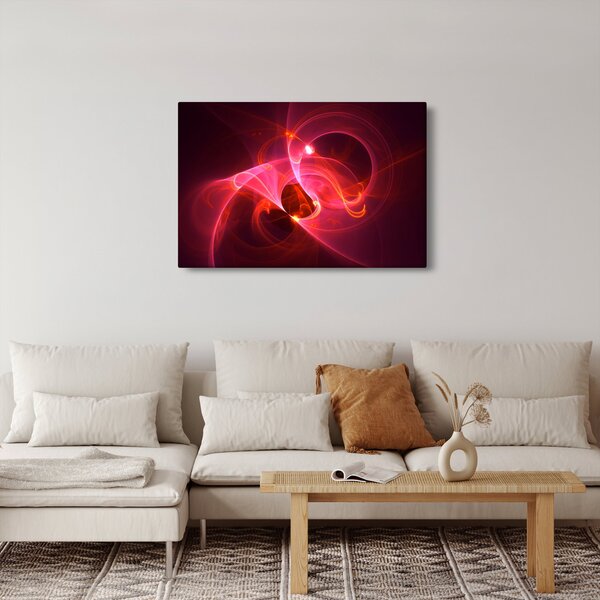 Tabloul modern cu abstacție roz (90x60 cm)