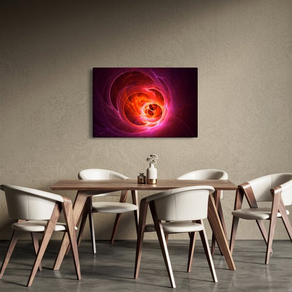Tabloul modern cu abstracțiune roz (90x60 cm)