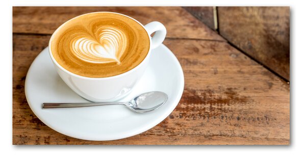 Tablou Printat Pe Sticlă Cafea într-o ceașcă