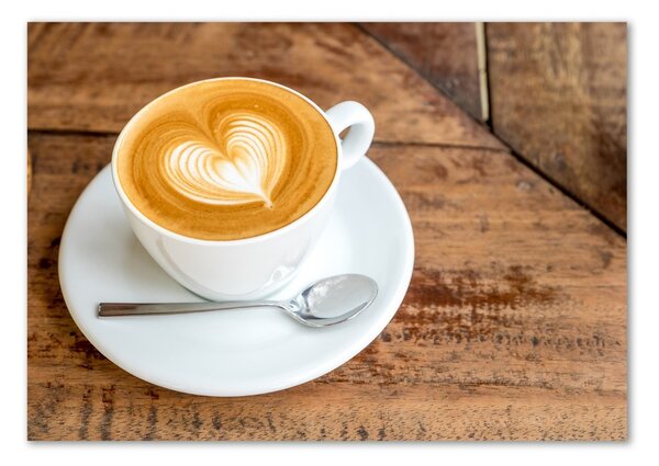 Tablou Printat Pe Sticlă Cafea într-o ceașcă
