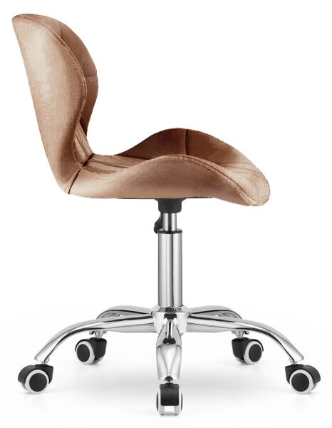 Scaun de birou AVOLA VELVET maro deschis