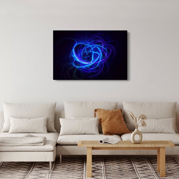Tabloul cu ghem albastru abstract (90x60 cm)