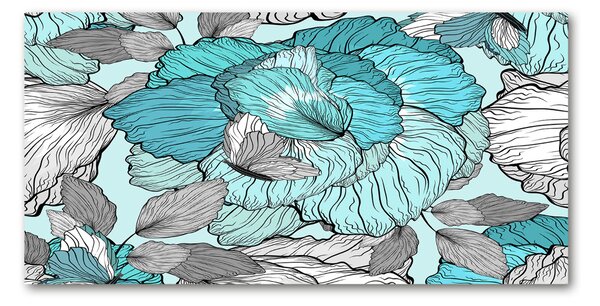 Tablou din Sticlă model floral