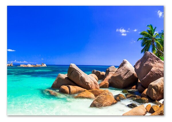 Imagine de sticlă plaja Seychelles