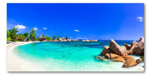 Imagine de sticlă plaja Seychelles