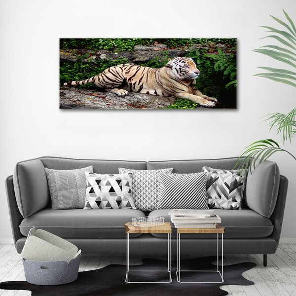Pictură pe pânză Tiger pe stâncă
