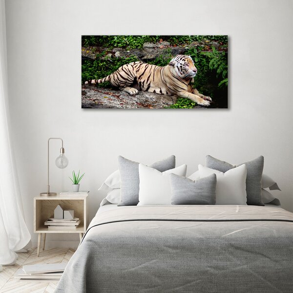 Pictură pe pânză Tiger pe stâncă