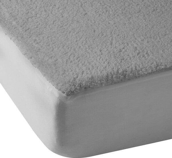 Cearceaf gri din micropluș/cocolino cu elastic 135x190 cm Thermal Sherpa – Catherine Lansfield