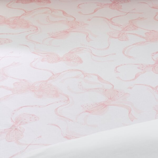 Cearceaf alb/roz cu elastic 150x200 cm Bow – Catherine Lansfield