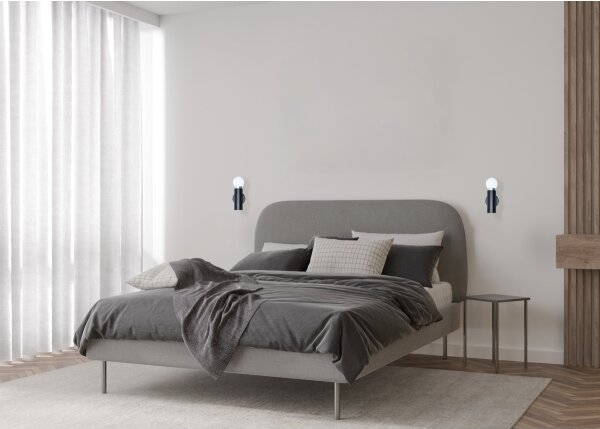 ITALUX WL-33849-1-BK - Aplica de perete MACERA 1xE27/40W/230V neagră