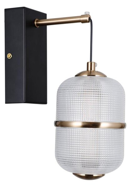Lampă de perete LED ALANI, 6W, 230V, 3000K, negru/auriu - ITALUX WL-34375-1-BK