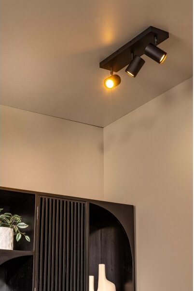 Lucide 53910/03/30 - Lampă spot AMIGO 3xGU10/40W/230V neagră