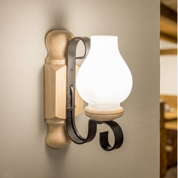 Brilagi - Aplica de perete RUSTIC 1xE14/40W/230V stejar