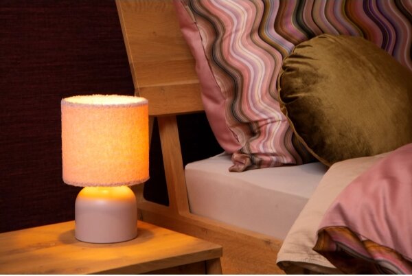 Lucide 10516/01/66 - Lampă de masă WOOLLY 1xE14/40W/230V, roz