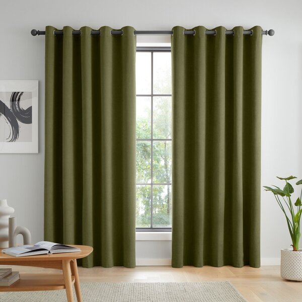 Draperii kaki blackout 2 buc. 117x137 cm Wilson – Catherine Lansfield