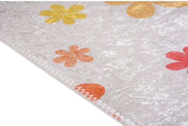 Covor pentru copii portocaliu-fildeș lavabil 80x150 cm Fall Flowers – Vitaus