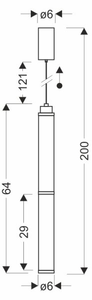 Lampă LED suspendată pe cablu CORTE, 18W, 230V, negru