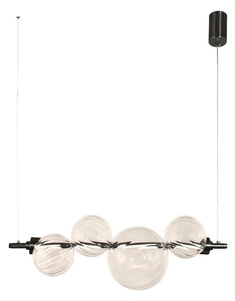 Lustră LED pe cablu PLAYA LED/12W/230V neagră