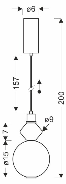 Lustră suspendată pe cablu FLORES LED/7W/230V, auriu/maro