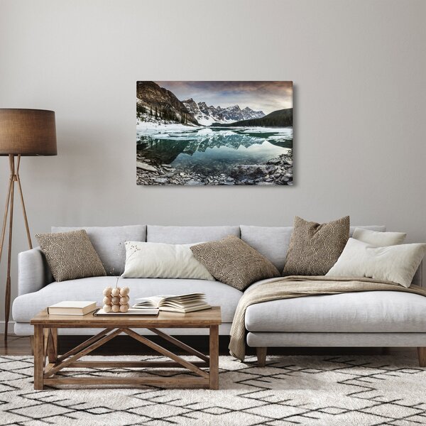 Tablou - lacul iarna (90x60 cm)