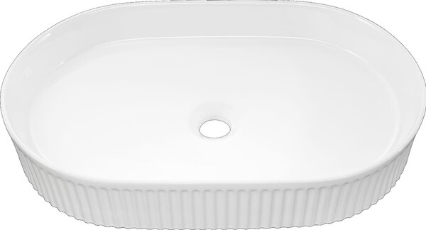 Comad Beyond lavoar 56x36 cm ovale de blat alb luciu BEYOND 3 WHITE ( E-6531 )