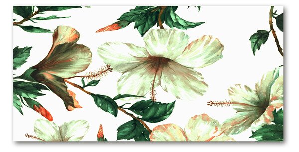 Tablou sticlă flori de hibiscus