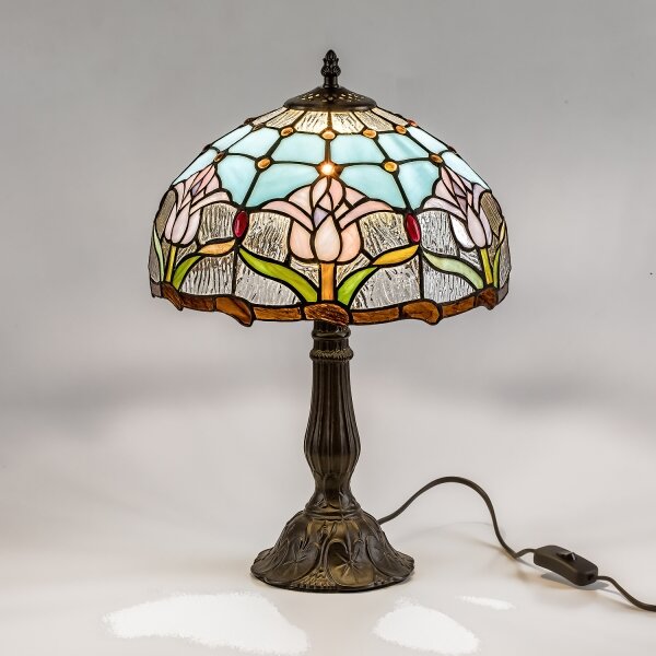 Brilagi - Lampă de masă Tiffany cu vitralii LORAS 1xE27/40W/230V