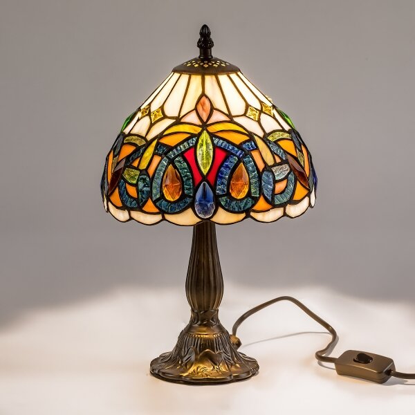 Brilagi - Lampă de masă Tiffany LUISA din vitralii 1xE14/40W/230V