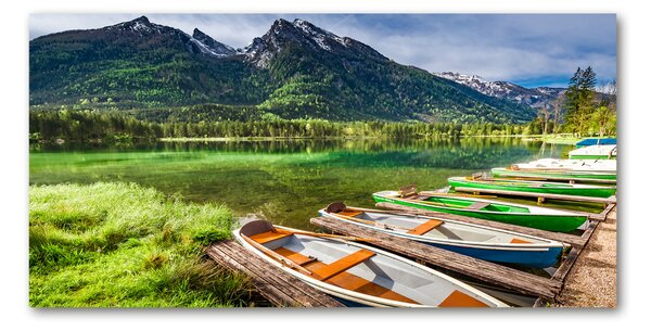 Tablou din Sticlă Barci pe lac