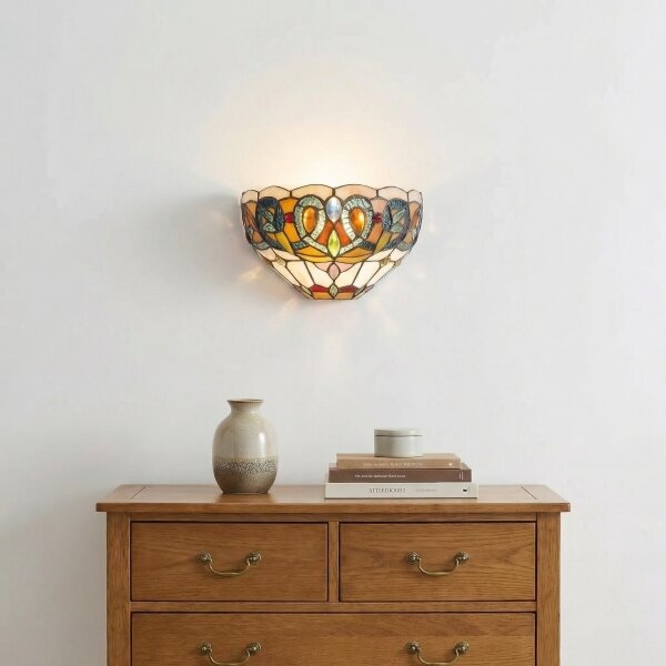 Brilagi - Aplica de perete Tiffany din vitralii LUISA 1xE27/40W/230V