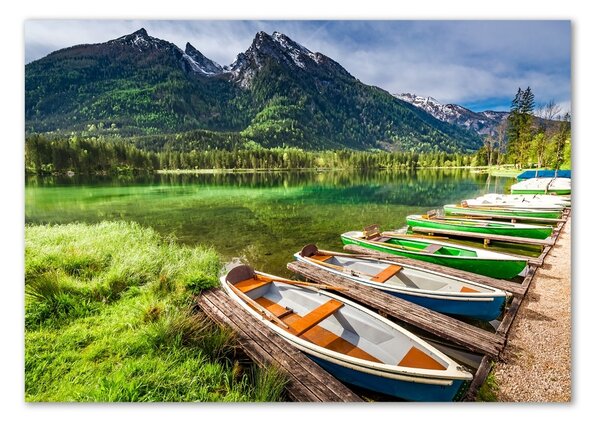Tablou din Sticlă Barci pe lac