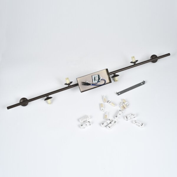 Brilagi - Candelabru LED aplicat MILLA 7xG9/3W/230V maro/maro fumuriu