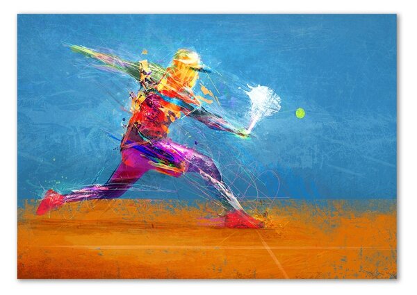 Tablou Printat Pe Sticlă Jucator de tenis