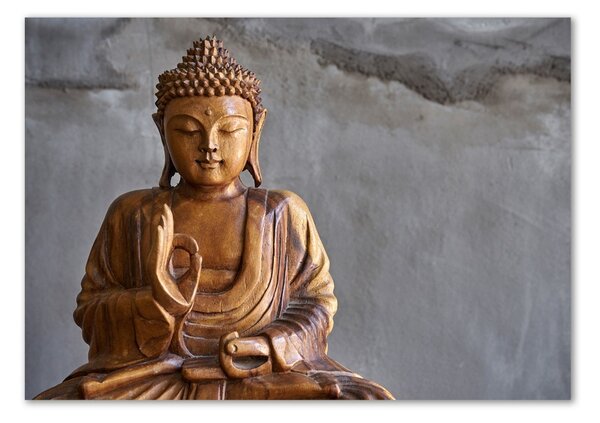 Tablou Printat Pe Sticlă buddha din lemn