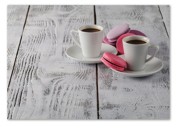 Tablou sticlă Cafea și prăjituri