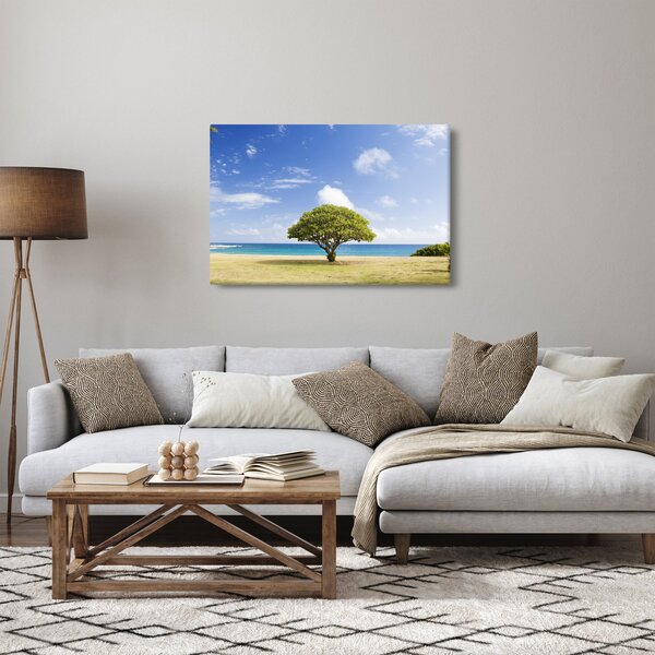 Tablou plaja cu copac (90x60 cm)