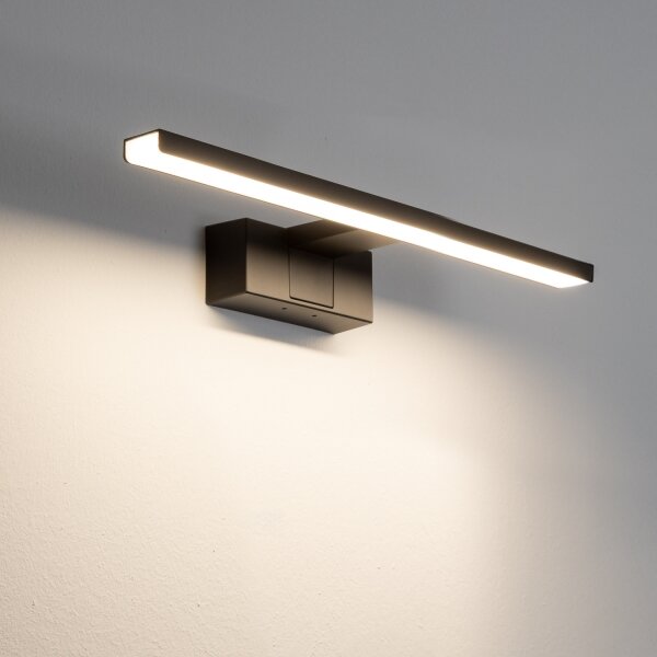 Aigostar - Lumină LED pentru oglindă de baie, 8W, 230V, 4000K, 40 cm, IP44, negru