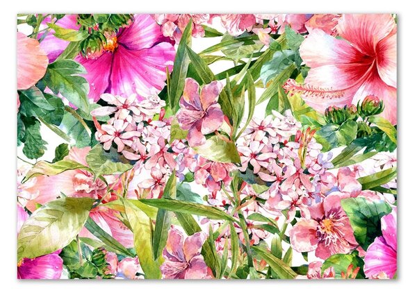 Tablou pe pe sticlă model floral